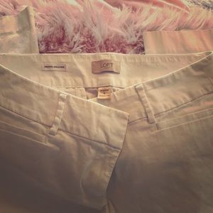 Ann Taylor Loft White Ankle Pant size 6